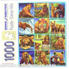 Grizzly Bear Quilt By Nancy Dunlop Cawdrey 1000 Piece Puzzle B01KBH9Q10